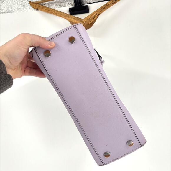 MICHAEL KORS Cynthia Convertible Satchel Purple Crossbody Dual Chain Handles - Picture 7 of 14